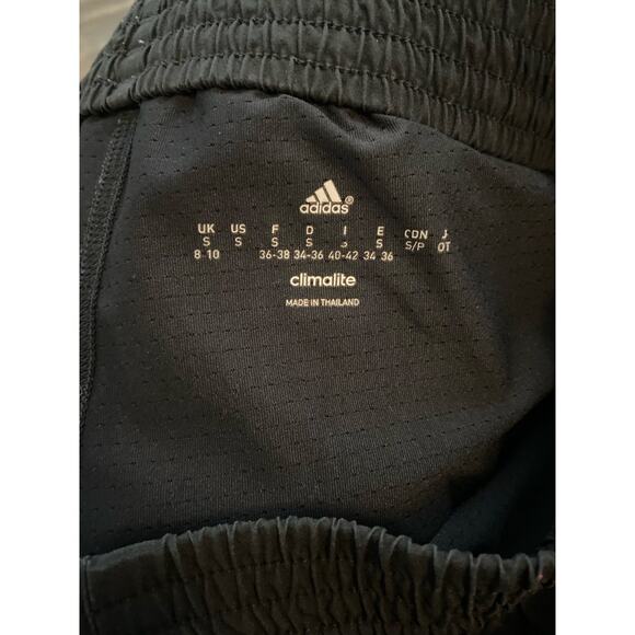 Adidas Climalite 2 in 1 Shorts Built in Spandex 3 Stripe Logo Black Small - Picture 5 of 6